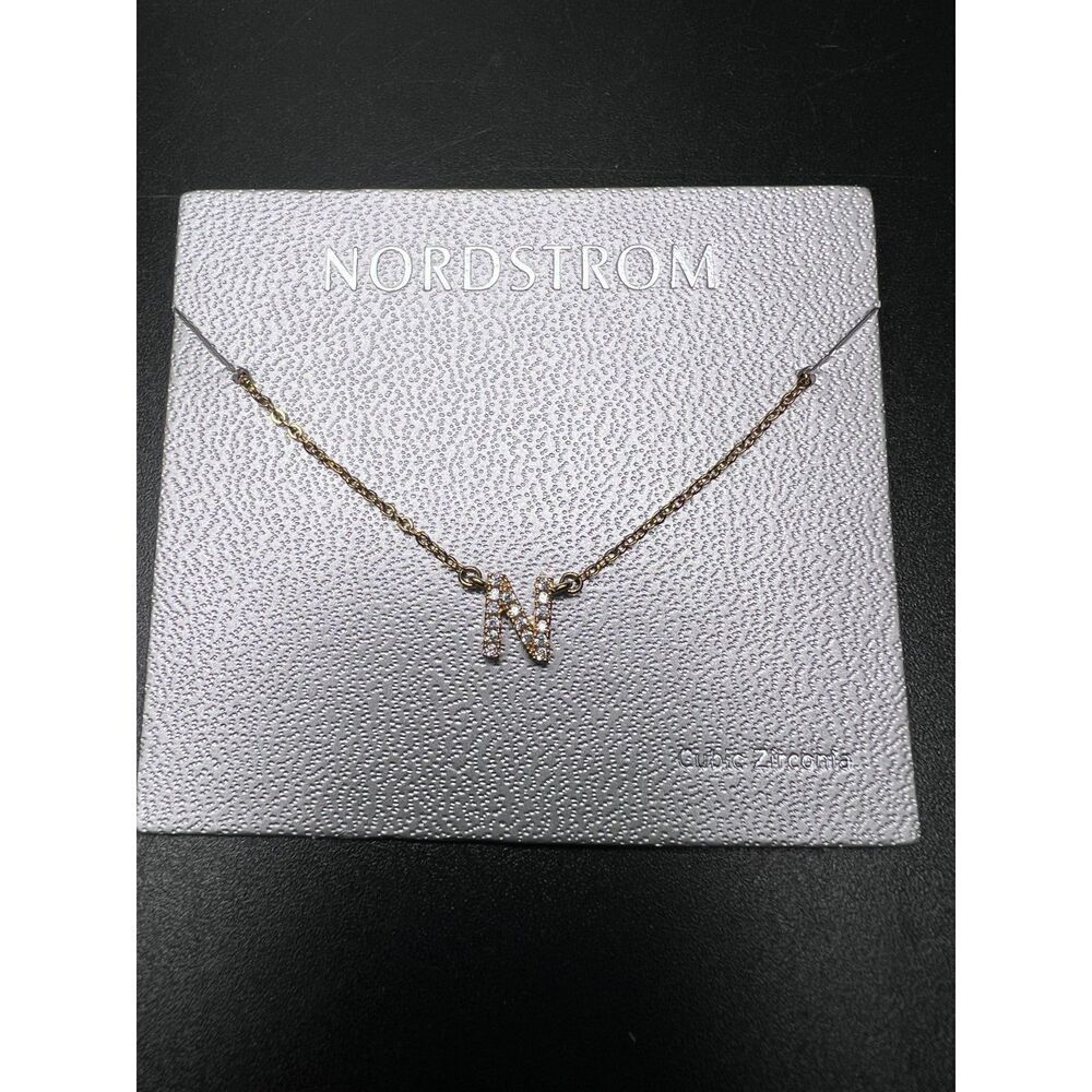 Nordstrom Cubic Zirconia Monogram Necklace